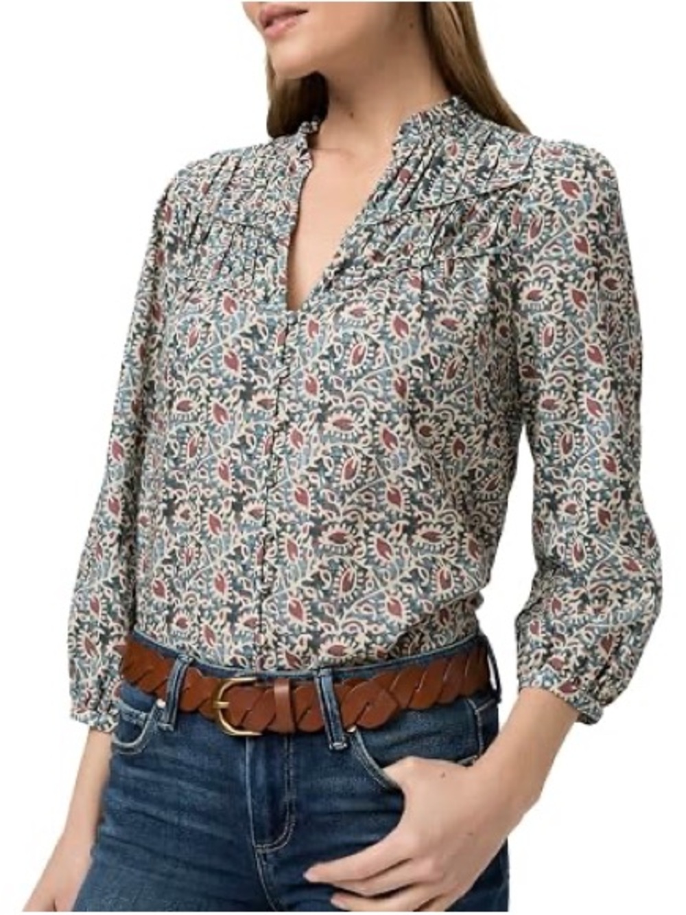 Paige Paisley Print Western Patterned Blouse